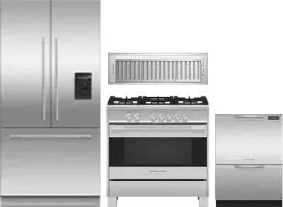 4 Piece Package Includes Refrigerator, Range, Hood And Dishwasher
